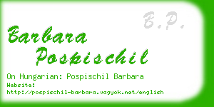 barbara pospischil business card